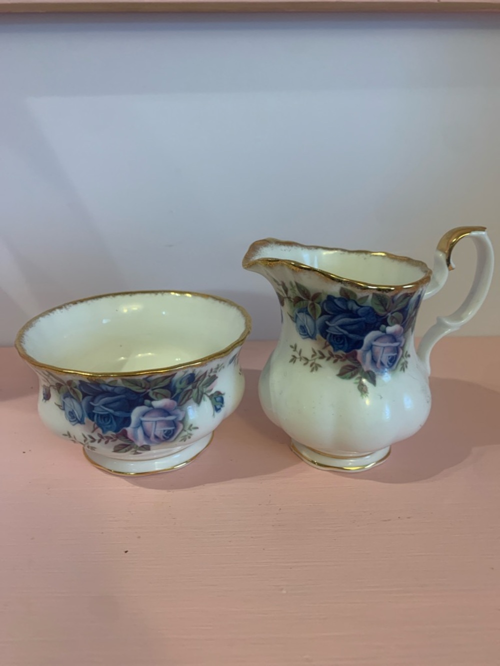 Royal Albert Moonlight Rose Cream and Sugar Set